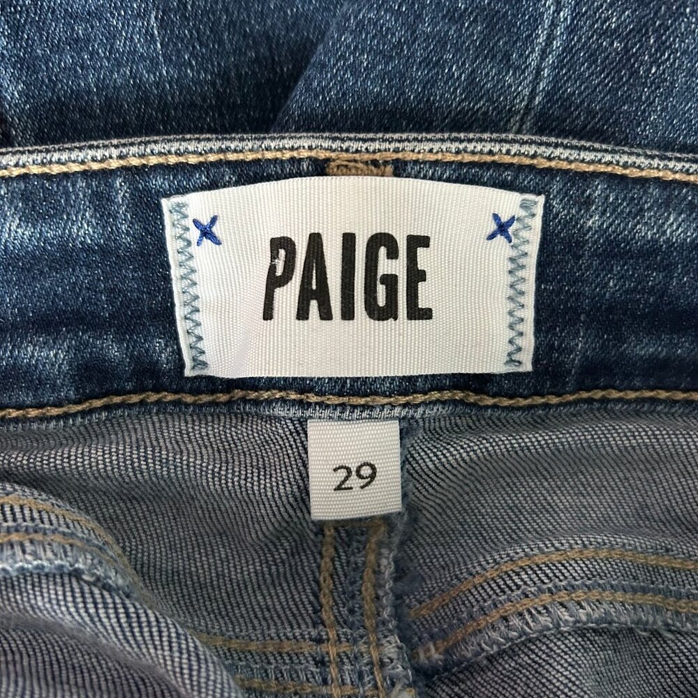 PAIGE Skyline Skinny Jeans Women 29 Mid Rise Medium Wash Stretch Denim - Picture 6 of 10